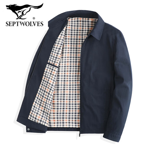 
Seven Wolves official flagship summer 100 pure cotton business middle-aged and elderly dad autumn jacket men's lapel jacket spring casual K2122 khaki M 17060Jin[Jin equals 0.5 kg] to 90Jin[Jin equals 0.5 kg]