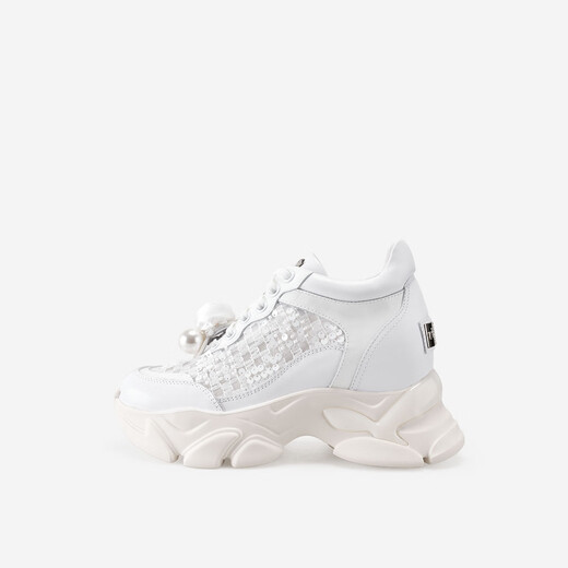Iijin 2024 Nouveau 9,5 cm Sole d'épaisseur Haut-améliorant les perles en maille fleuris