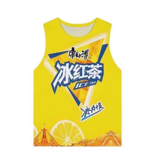 冰红茶衣服大同冰红茶绿茶短袖背心T恤科比球员版劳大耐篮球恶搞 TY4877 5XL