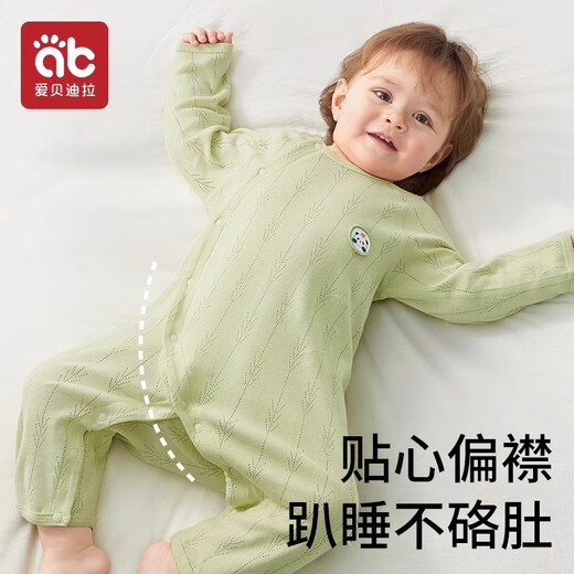 爱贝迪拉婴儿连体衣开春秋夏装新款满月新生幼儿睡衣男女孩纯棉宝宝连体衣