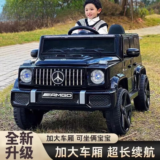 Raft core Mercedes-Benz Big G children's electric car Mercedes-Benz Big G children's electric car four-wheel off-road car remote control toy car baby black car/type accessories - battery-free music upgraded two-seater double door + ambient light + trunk
