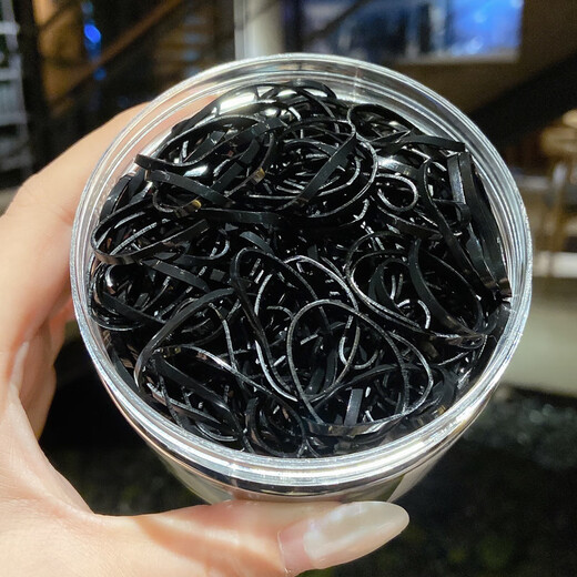 SAHANE Zuoyu bag/about 100 pieces, disposable rubber bands for adults and children, colorful hair ties, thickened and bold, women's hair tie, disposable, black, about 100 pieces