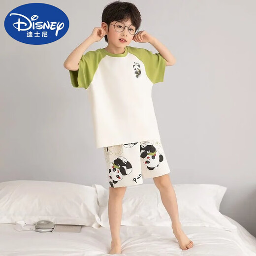 迪士尼（Disney）新宽松儿童纯棉睡衣男童夏季薄款短袖套装卡通小男孩中大童可外穿 T695奶龙 170 14码  高123-133CM
