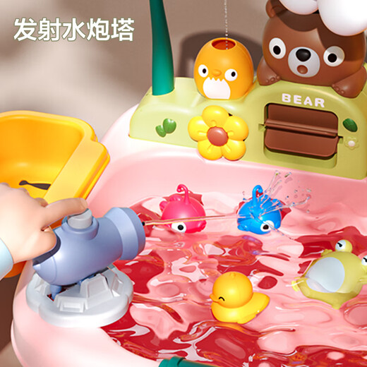 
Xinge children's dishwasher toys electric dishwasher slide to have a house kitchen birthday gift sunflower pink