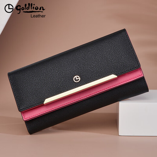 Gy Goldlion Jinlilai Wallet Женский женский кожаный женский женский трехкратный кошелек для кожи для модного сцепления для пакета для праздничной сумочки