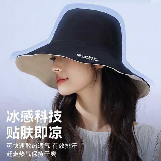Sombrero de protección solar Fitonton para mujeres Sol Sun Summer Summer Outdoor Seaside Sol Sombrero versátil para mujeres Sombrero de pescador de doble cara