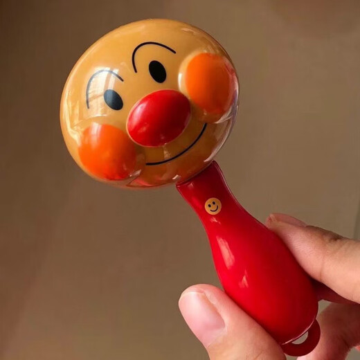 MiNong hand-held Anpanman newborn baby hand bell Anpanman sand hammer comfort toy 0-6 months one