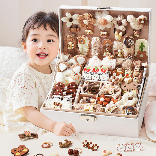 Dimanqi children's hairpins, hair accessories, girls' birthday gifts, Christmas 7-14-year-old girls' toy jewelry box