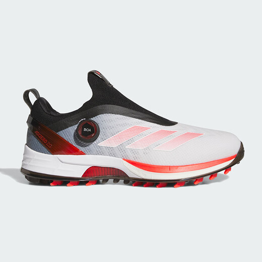 adidas 阿迪达斯高尔夫球鞋男ADIZERO ZG BOA防滑防泼水运动鞋 25年新款 【旋钮款】IH9896 白/红/一号黑 42.5 码