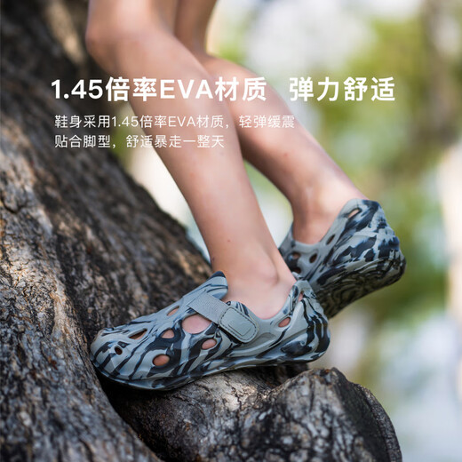 Little Blue Sheep 2025 Sommer New Children's Soft Sohle Anti-Schlupfschuhe im Freien Strandstrom Sandalen Tiefsee Blau 32 _FEET Länge 19,4-19.9 cm innere Länge 20,6 cm