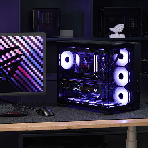 ASUS ROG family bucket 9800X3D 9950X3D/RTX5080 RTX5070Ti computer host desktop assembly computer thousand frames e-sports AI rendering design DIY assembly machine with two 9800X3D+RTX5070Ti