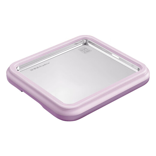 荣事达（Royalstar）炒冰机冰淇淋机家用小型迷你雪糕机儿童自制DIY水果冰淇淋机高颜值网红炒酸奶机免插电炒冰盘 香芋紫【母婴级316钢面】+炒冰铲*2