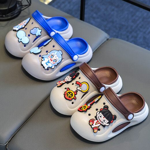 Nezha para niños zapatillas para niños Summer Summer NUEVO SALPIERSA AUTALERA NEZHA - Caki 28-29 Tamaño [Longitud interna 17.5cm]