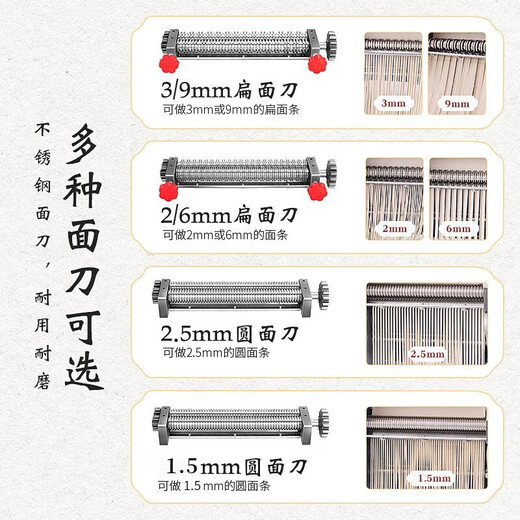 Jingyan Electric Noodle Press Vollautomatischer Edelstahl -Nudelmaschinen Haushalt Haushaltsknödelhaut Handwertige Roll -Nudeln integrierte Maschine Nudel Press 180 Edelstahl Luxustyp + Feingussmesser
