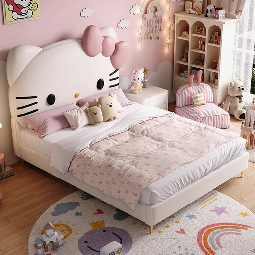 Yihaokang Katie Hellokitty Girl Beded Детская кровать принцесса.
