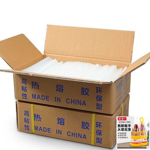 芙蓉花（FURONGHUA）透明高粘热熔胶棒手工无味家用胶条7mm11环保强力电溶大胶升级款 11X300高粘透明20公斤约695 大胶