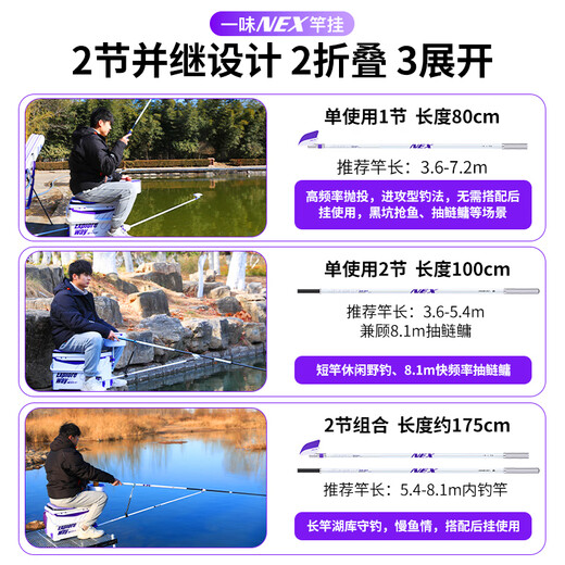 Yiyihua's NEX fishing rod bracket carbon turret fishing bracket rod large fishing box bracket 1.75mNEX rod hanging