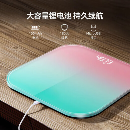 Xiaomi Escala de peso corporal Escala de grasa corporal Escala corporal Besaje Pesaje Precisión Pérdida de peso Alta precisión Alta precisión Fitness Human Fitness Sports Baby Fish Baby Pisos Healthy Gradiente Pink White 260*260 USB Modelo de carga