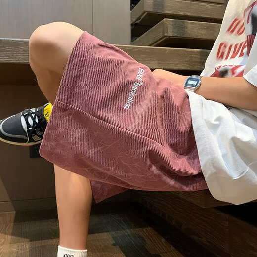 Huangzhen Black Thin Shorts Boys Summer 2025 Outerwear American Fashion Brand Loose Sports and Casual Five Points Pants Men Black XL