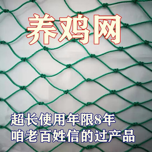 Chicken net, chicken net, fishing net, breeding net, fence net, nylon vegetable garden fence, climbing vine grid, chicken net, protective fish net, thickened 18 strands, 3 cm, thickened ribs, 1.5 meters high, 10 meters long