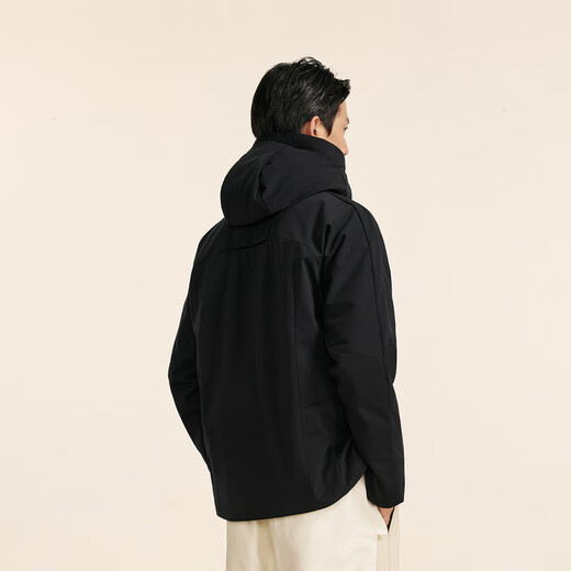 速写男装2024冬新品羽绒服短款立领H型休闲9O0C14420 001本黑 S