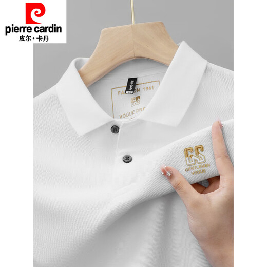 Pierre Cardin Summer New Cotton Herren kurzärmelige Polo. Hemd besticktes Revers-T-Shirt Großer Größe vielseitig halbärmelig gestricktes neues Produkt 6628 Lila [Hauptbild] M 48 [Empfohlen 100-125 Jin [Jin entspricht 0,5 kg]]