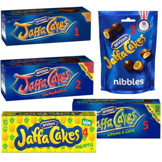 英国Jaffa Cakes Cake橙子/菠萝蛋糕Orange/Pineapple/Cranberry 樱桃味10片