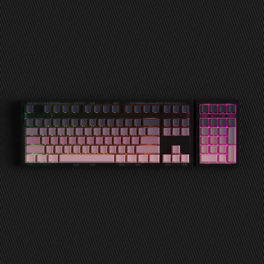 腹灵MK870Pro&MK-Pad 108键黑莓侧刻机械键盘三模黑曜石蓝牙有线无线蓝牙客制化电脑游戏办公 三模黑曜石（含MK-Pad）-黑莓侧刻 KTT茶轴