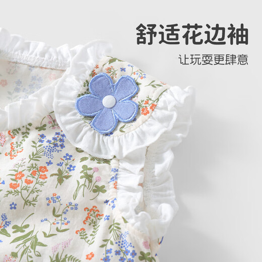 优奇女童连衣裙夏季薄款女宝宝碎花裙婴儿夏装洋气可爱公主裙夏天裙子