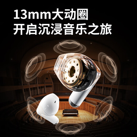Patriot (aigo) 25-year-old new model with power digital display Bluetooth 6.0 wireless Bluetooth headset semi-in-ear sports game long battery life good sound quality suitable for Apple Xiaomi TQ15 Silver Sand White