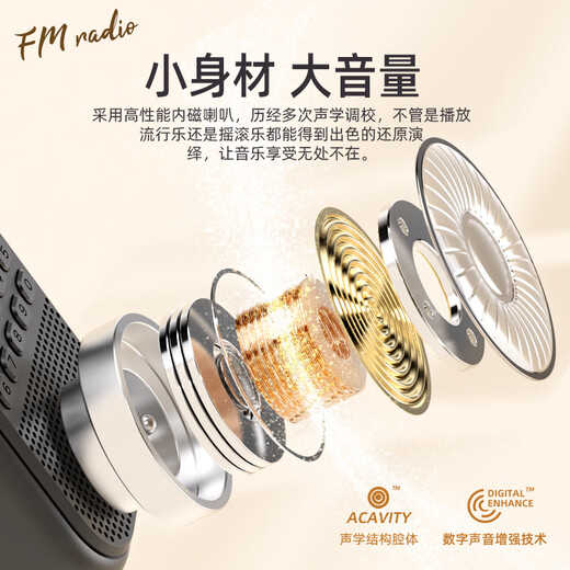 Morio Mini Radio for the Elderly 2025 New Full Band Portable Walkman for the Elderly Bluetooth Small Audio Charging Small Mini FM Player Opera Storytelling Black External Playback/Card/Bluetooth Ultimate Edition 16G Memory Card + 5000 Songs/Opera + Song Book