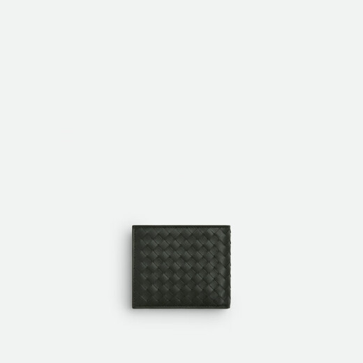 BOTTEGA VENETA[礼物]葆蝶家新品男士PICCOLO双折钱包配零钱包 深绿色 均码