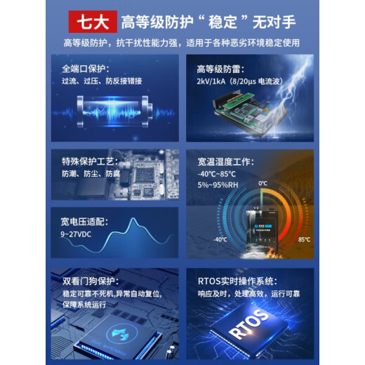 开关量采集远程分布式IO模块继电器串口网络RS485输入出 RS4858DI+2DO,SDD8020-AD