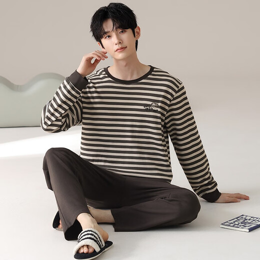 Votre très grande taille 300 Jin [Jin équivaut à 0,5 kg] Pybalas gras du printemps et de l'été pour hommes Ajout de graisses plus de glace Cardigan à manches longues Lottes de maison QDX9902 # Modèle de pull l recommandé 100-130 Jin [Jin est égal à 0,5 kg] poids