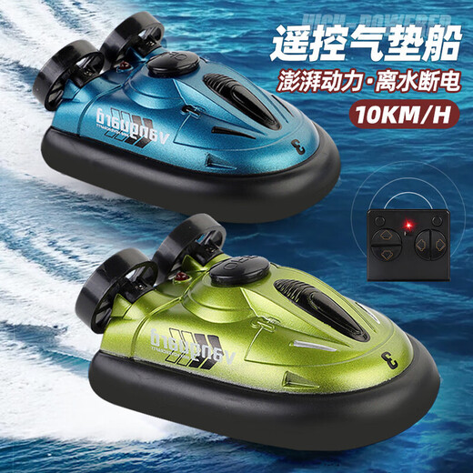 Comela 2,4G Mini Fernbedienung Schnellboot Fernbedienung Hover Boot mit Licht Navigation Modell Wasser Schnellboot Kinderspielzeug Fernbedienung Hover Boot (Dunkelblau)