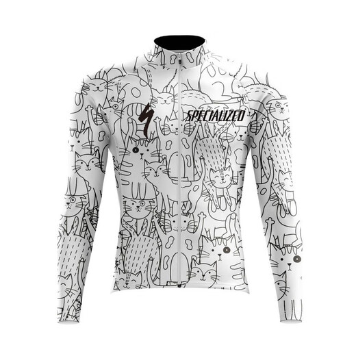 Zailu Lightning Cycling Jersey Road Bike Cycling Equipment Cycling Jersey Suit Cycling Bib Pants Close-fitting Short-sleeved Top White Long-Sleeved XS One-size-fits-all xs