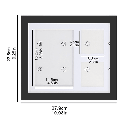Pet paw print commemorative photo frame cat and dog ink pad colorful hand and foot print diy souvenir stamp pad seal photo hand and foot print photo frame (black) + ink pad gift box