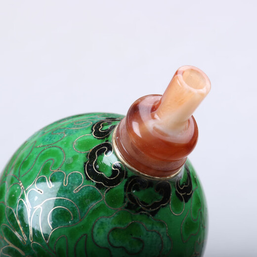 蓝孔雀景泰蓝红檀木管葫芦丝蓝孔雀乐器C调、降B调演奏型 天蓝色 C调