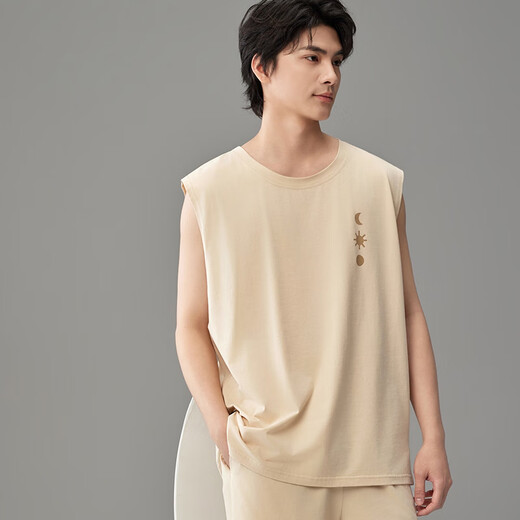 Peninsula City 2025 NOUVEAU PAJAMAS MEN'S SUMME VILL LE LA LA TAILLE DE MENSE POUR LE PRODUCTION À LA COMPOSITION DES VOCTURES CASSOIRES SUMBRÉE COLACE 1392 Couleur d'abricot L [suggéré de porter du poids 120-140 Jin [Jin est égal à 0,5 kg]]]
