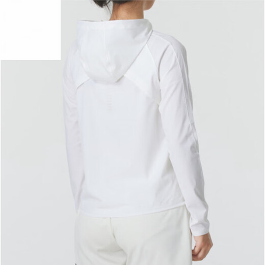 安德玛（Under Armour）Storm女子防水梭织训练运动连帽外套夹克-官方旗舰正品 白色 T1361384-100 S 160CM 修身款
