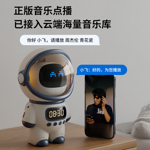 DeepSeek机器人豆包ai智能对话AI儿童玩具大模型WIFI蓝牙办公早教 粉色-太空人普通版