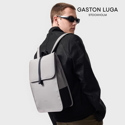 Gaston Luga Computer Mochila simple Flip Schoolbag Commuter Business Mochila Viajes Hombres y mujeres Casual Elegante Black 13 '
