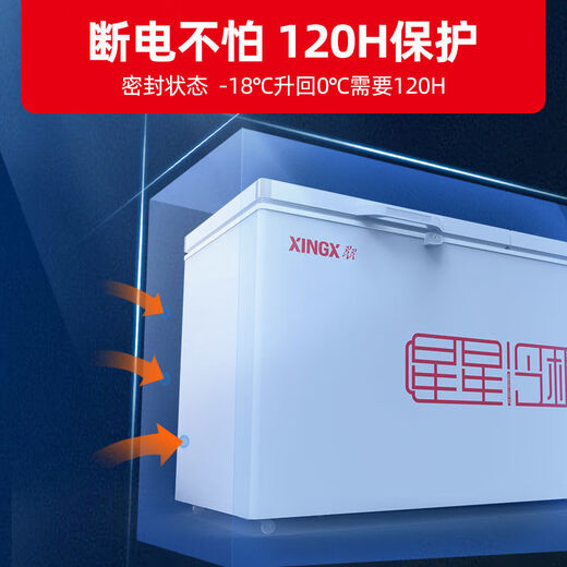 Xingxing (XINGX) freezer 305/518/718 liter commercial large-capacity refrigeration freezer energy-saving horizontal large-capacity refrigerator BD/BC-1098GE (2.49m 975