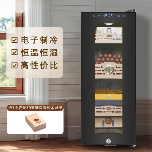 Double shop cigar cabinet 12L desktop constant temperature humidifier office small mini electronic refrigerator with lock BCG-12A (12L)