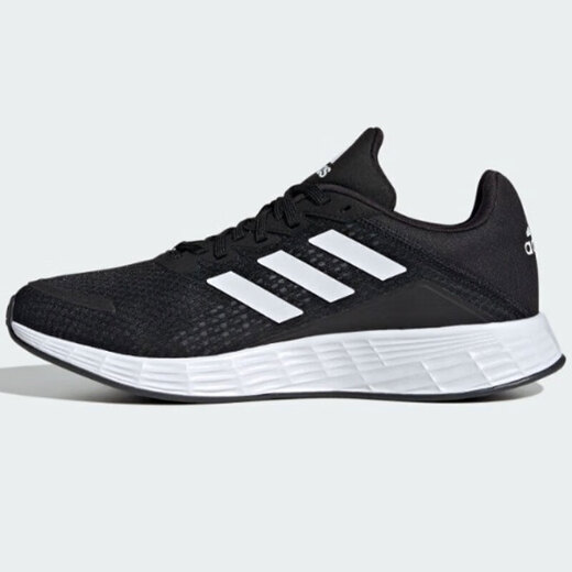 Adidas men's shoes for spring breathable cushioning light and comfortable black samurai walk training fitness sports shoes student running shoes JQ9716/black and white 44.5