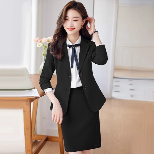 Yuanfeiya apricot professional suit for women 2025 spring and autumn new high-end, temperament and capable workplace elite suit single room apricot suit L