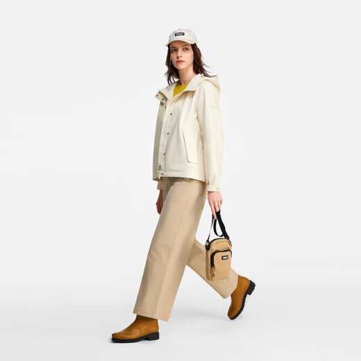 AIGLE【春夏新品】艾高夹克GORE-TEX防风防雨透汽鱼尾收腰女士 鸽子奶白 BI844 38 (165/88A)