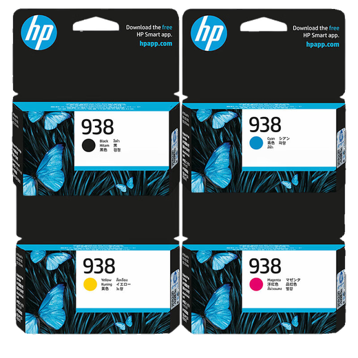 原装原装新品hp惠普938墨盒HP9110b 9120 9130 9720 9730打印机墨 938四色套装