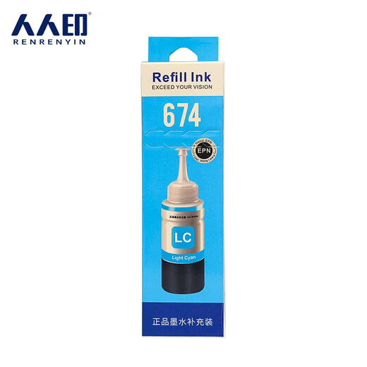 Everyone's seal 672/674 ink is suitable for Epson L360 L130 L380 L805 L850 light blue ink single