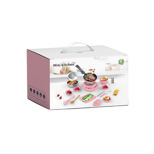 Qianfeng Hersteller Mini Küche Full Set Cooking Girl Küchengeschirr Set Kinder echtes Kochhaus Spielzeug Reiskocher [Pink]